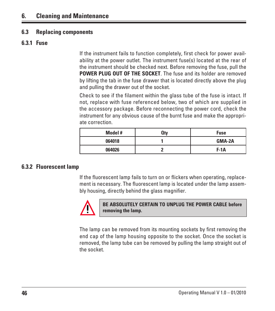 Cleaning and maintenance | Leica Biosystems VT1000 P User Manual | Page 46 / 48