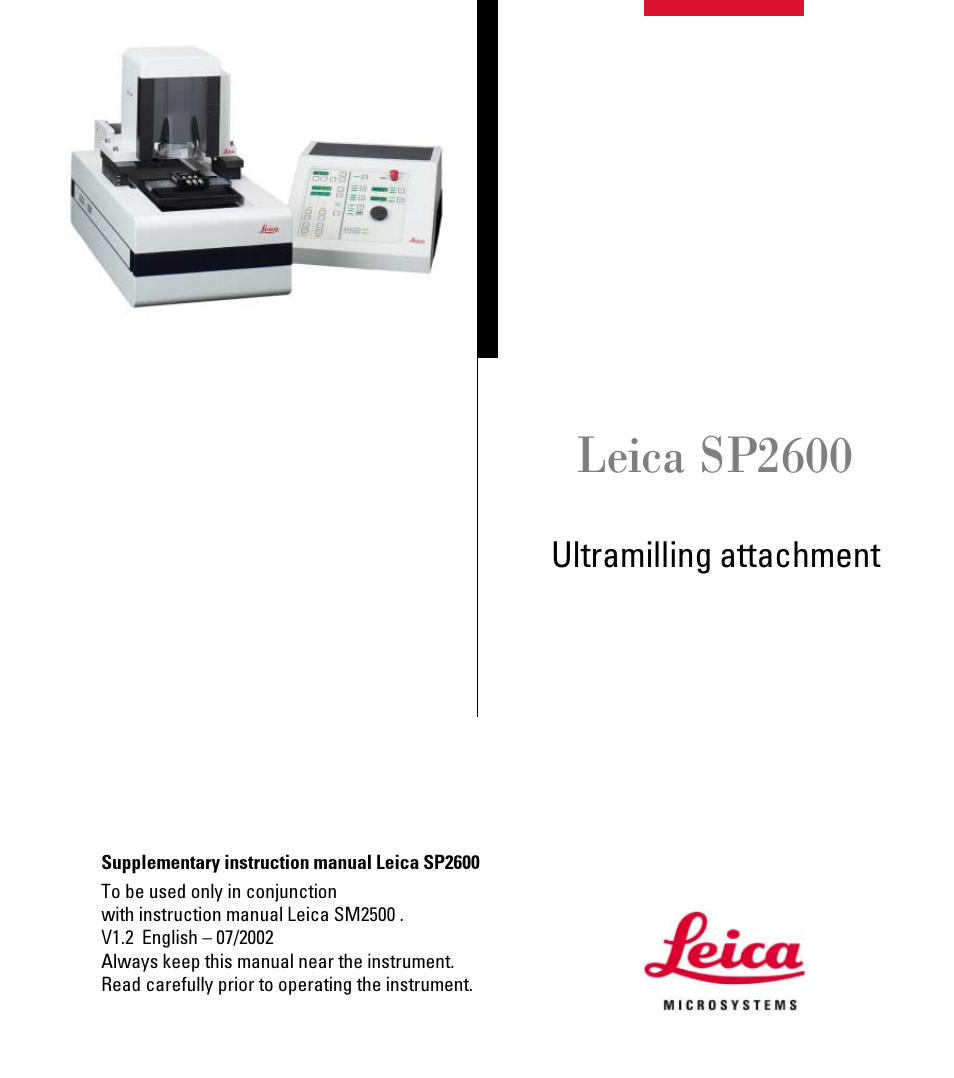 Leica Biosystems SP2600 User Manual | 51 pages