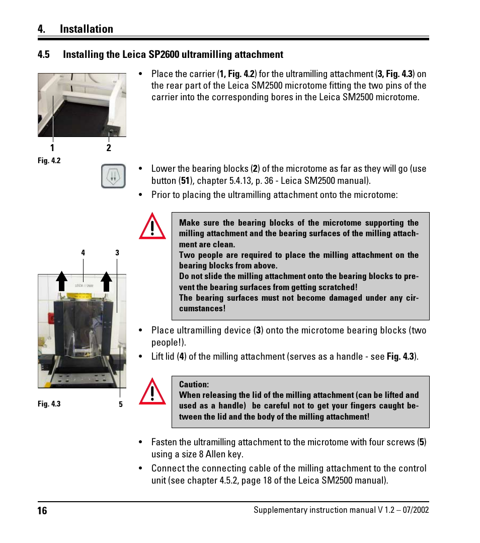 Installation | Leica Biosystems SP2600 User Manual | Page 16 / 51