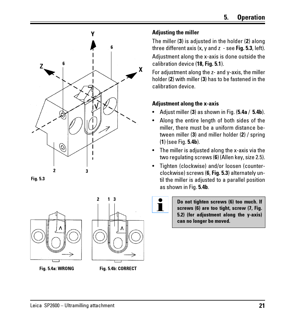 Operation | Leica Biosystems SP2600 User Manual | Page 21 / 51