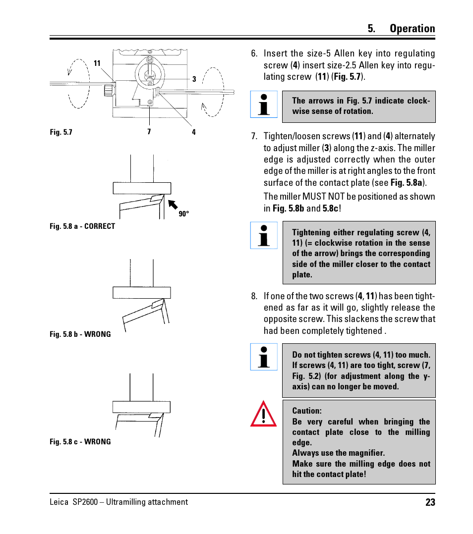 Operation | Leica Biosystems SP2600 User Manual | Page 23 / 51