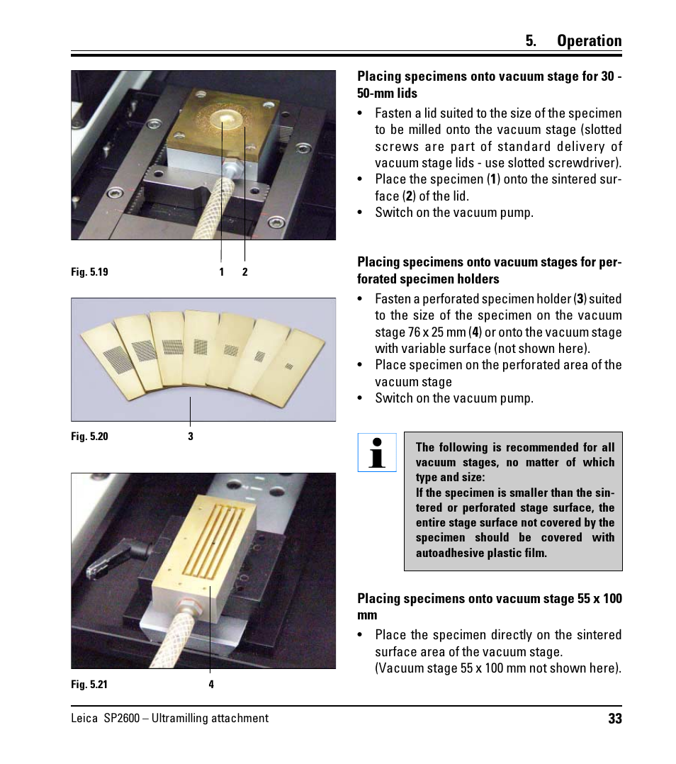 Operation | Leica Biosystems SP2600 User Manual | Page 33 / 51