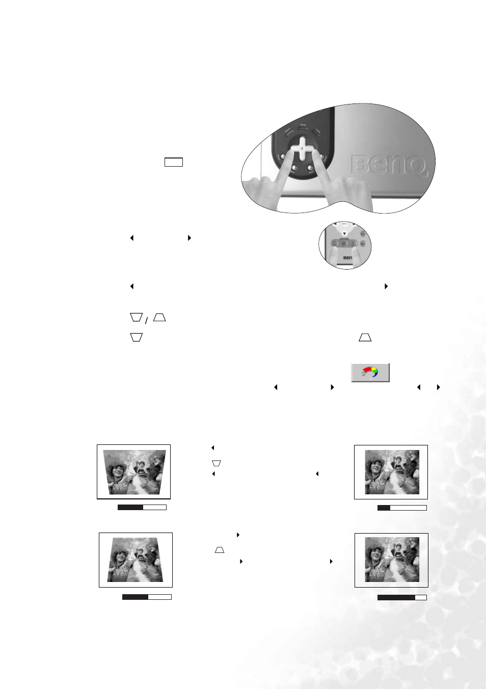 Digital keystone correction, For mor, For more | BenQ PB2240 User Manual | Page 23 / 46