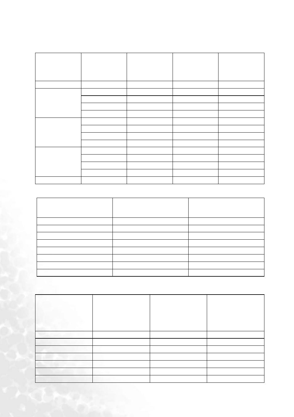 Timing chart, Supported timing for pc input, Supported timing for component-ypbpr input | Supported timing for video and s-video inputs | BenQ PB2240 User Manual | Page 44 / 46