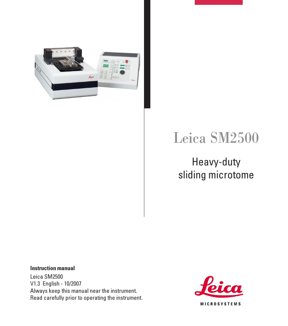 Leica Biosystems SM2500 User Manual | 76 pages