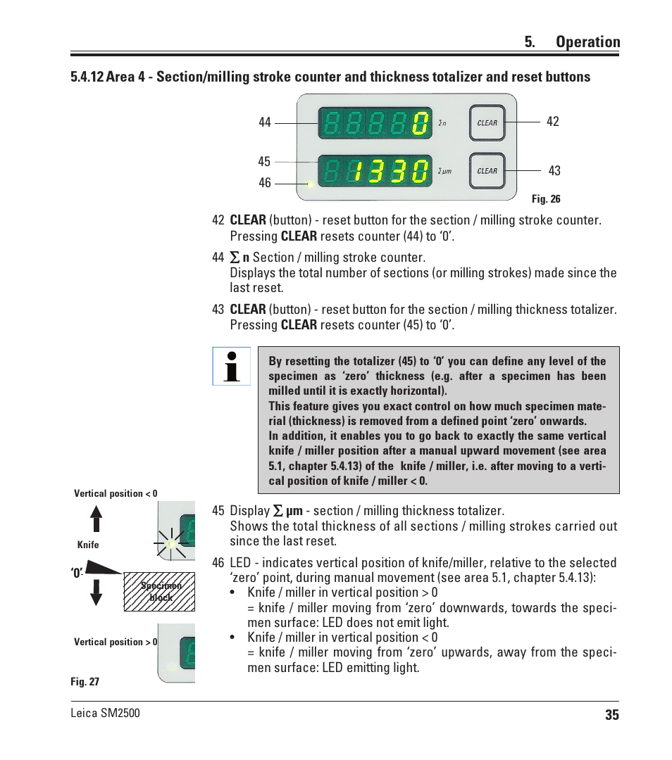 Operation | Leica Biosystems SM2500 User Manual | Page 35 / 76