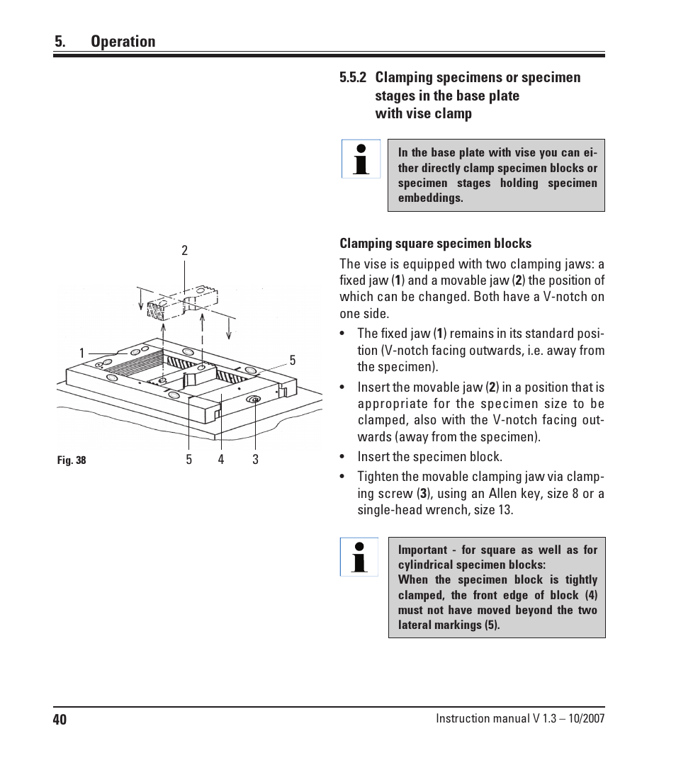 Operation | Leica Biosystems SM2500 User Manual | Page 40 / 76