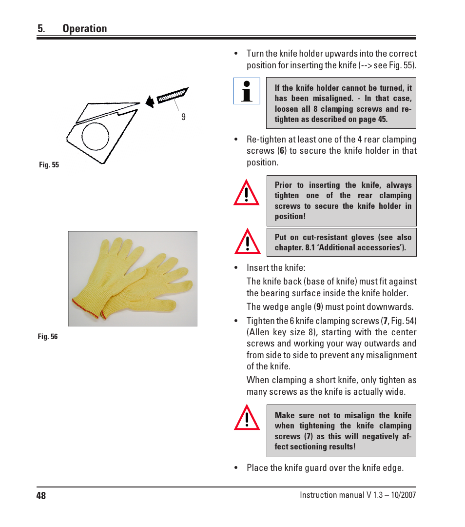 Operation | Leica Biosystems SM2500 User Manual | Page 48 / 76