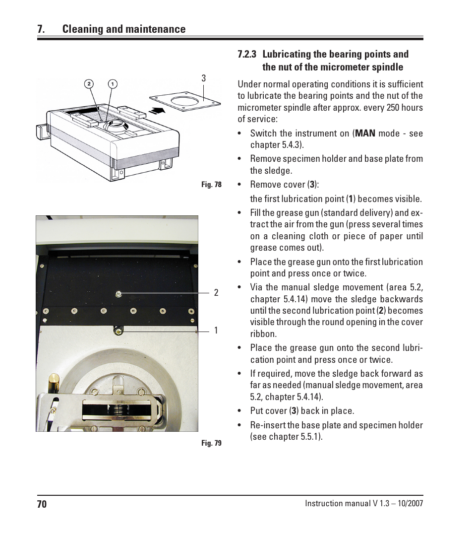 Cleaning and maintenance | Leica Biosystems SM2500 User Manual | Page 70 / 76