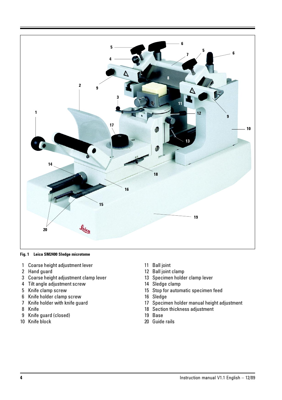 Leica Biosystems SM2400 User Manual | Page 4 / 8