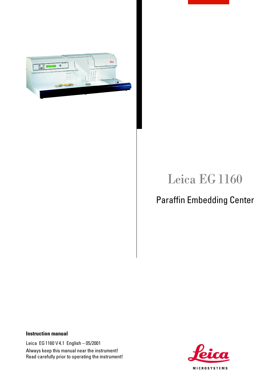 Leica Biosystems EG1160 User Manual | 32 pages