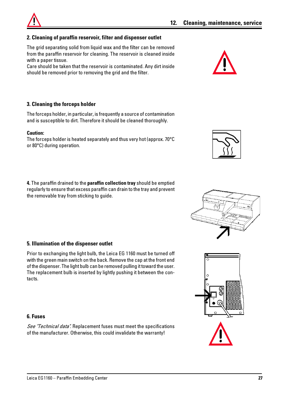 Leica Biosystems EG1160 User Manual | Page 27 / 32