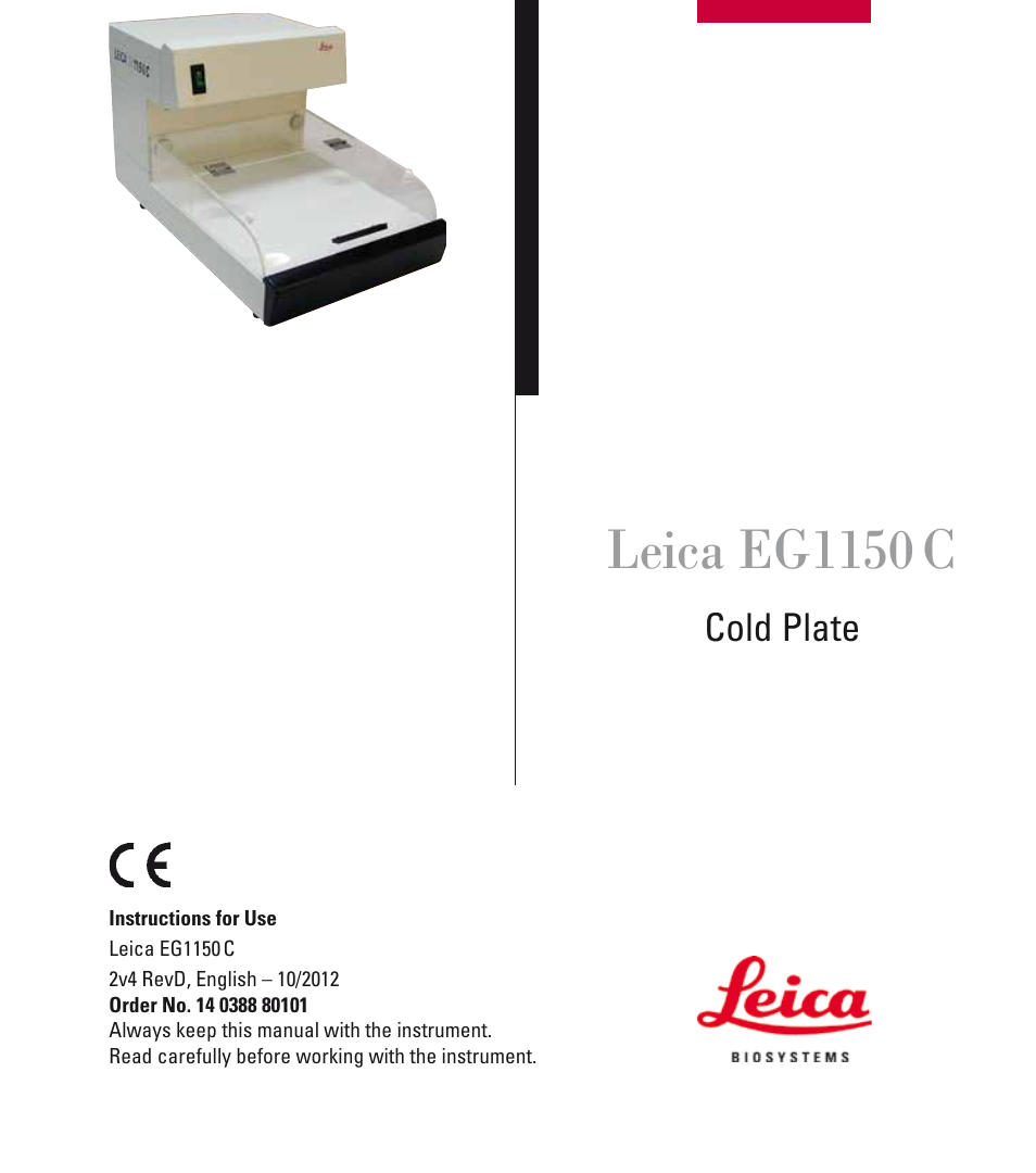 Leica Biosystems EG1150 C User Manual | 20 pages