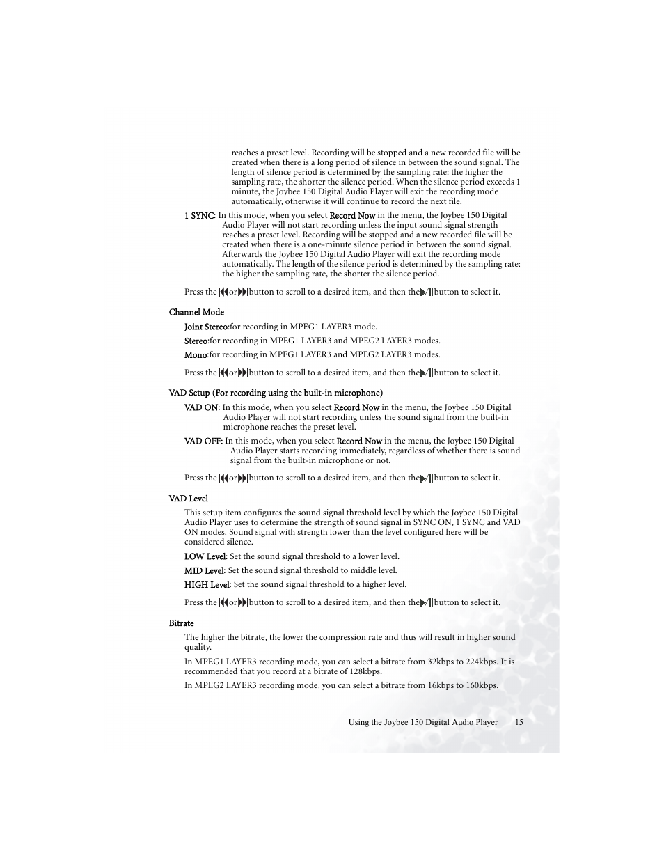 BenQ Joybee 150 User Manual | Page 19 / 48