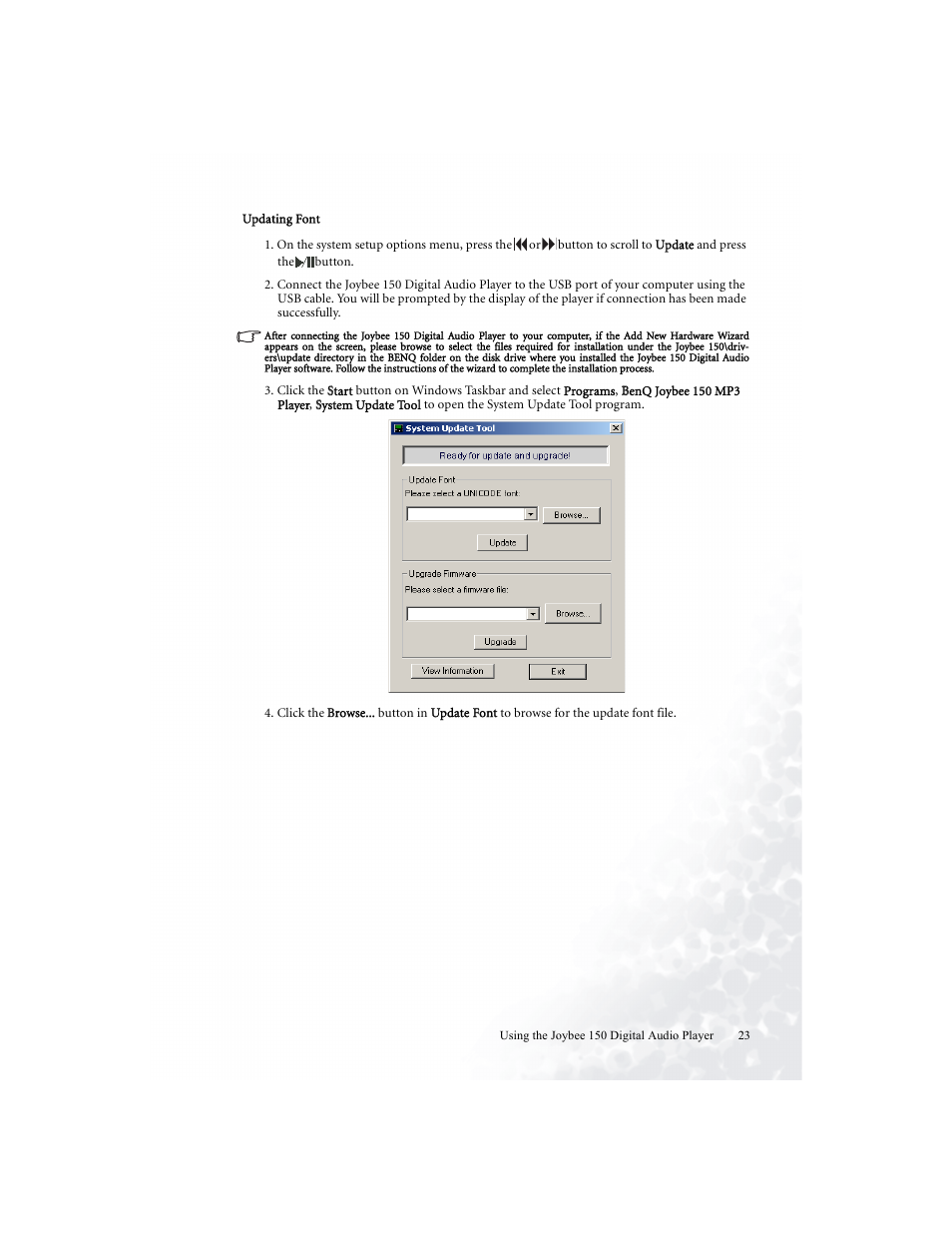 BenQ Joybee 150 User Manual | Page 27 / 48