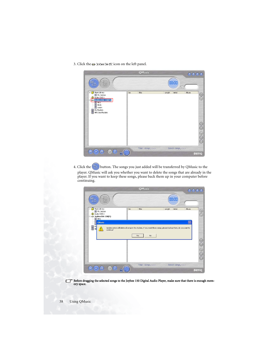 BenQ Joybee 150 User Manual | Page 42 / 48