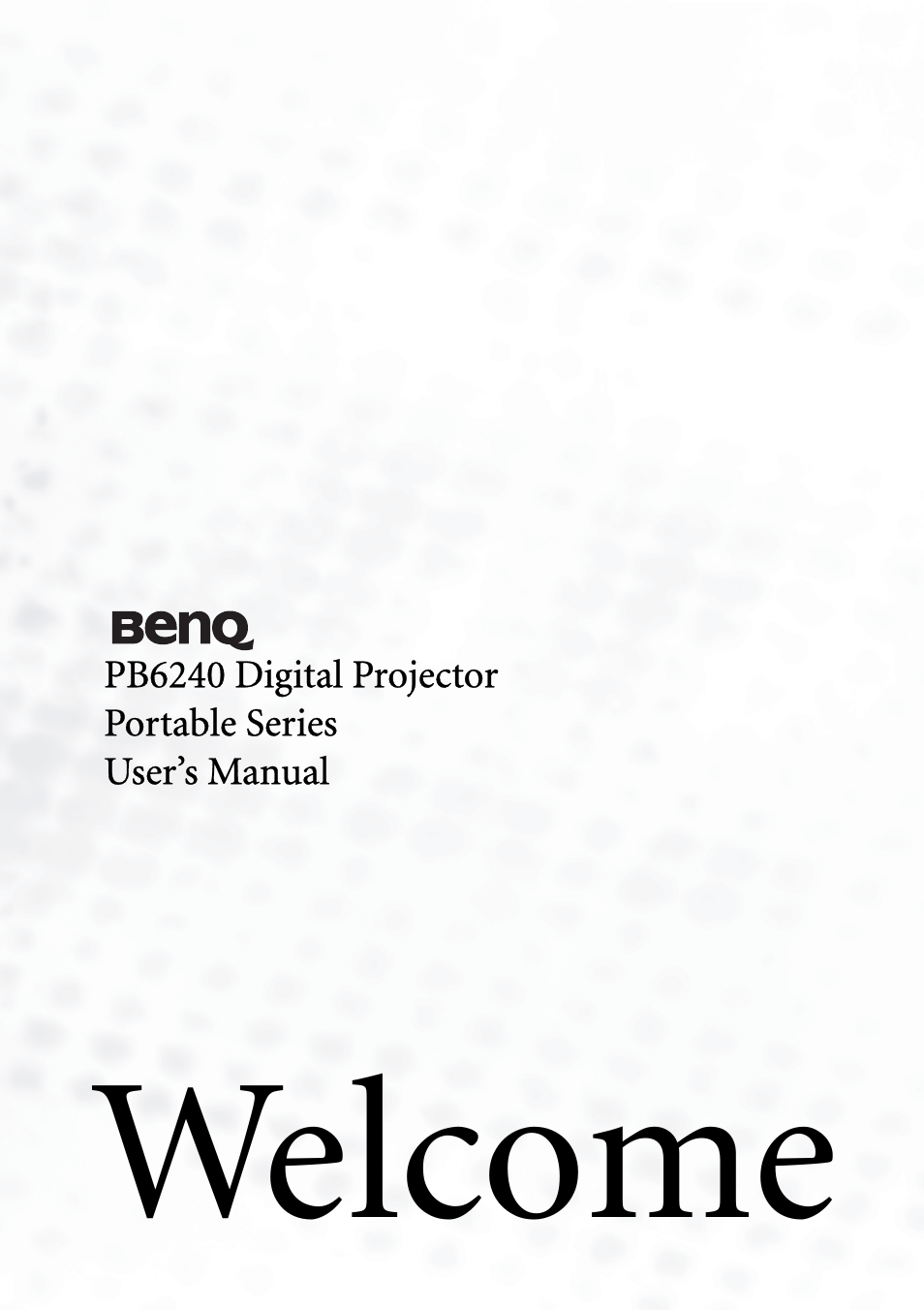 BenQ PB6240 User Manual | 46 pages