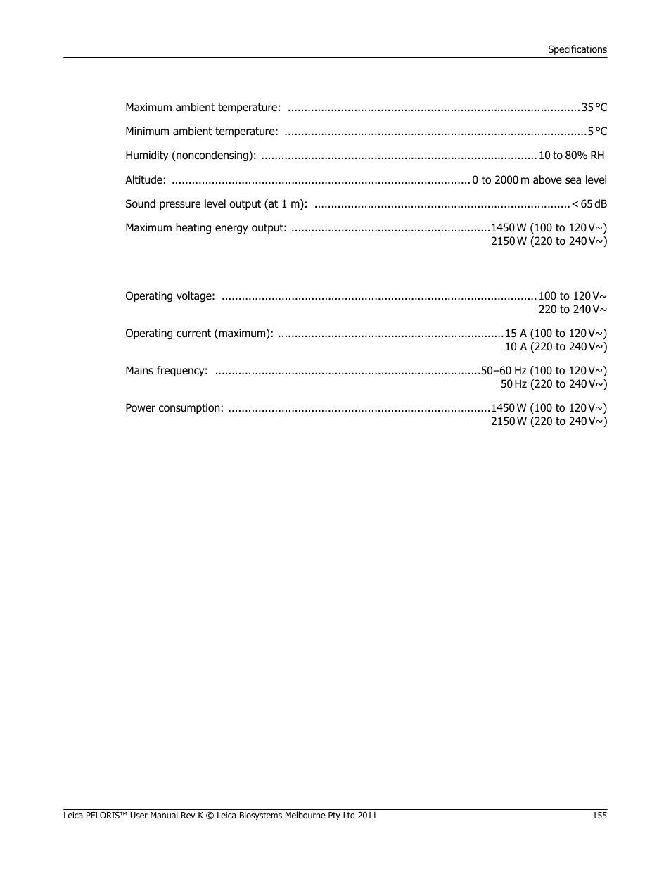 Leica Biosystems PELORIS_PELORIS II User Manual | Page 155 / 160
