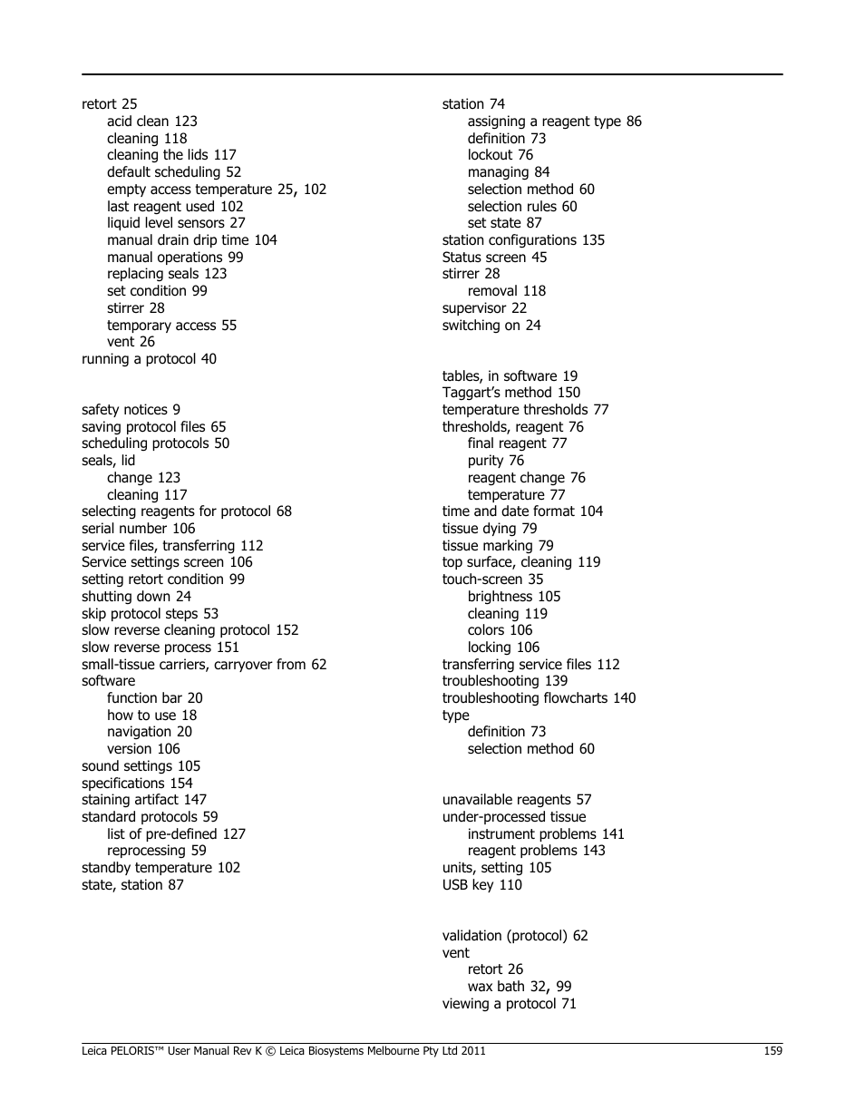 Leica Biosystems PELORIS_PELORIS II User Manual | Page 159 / 160