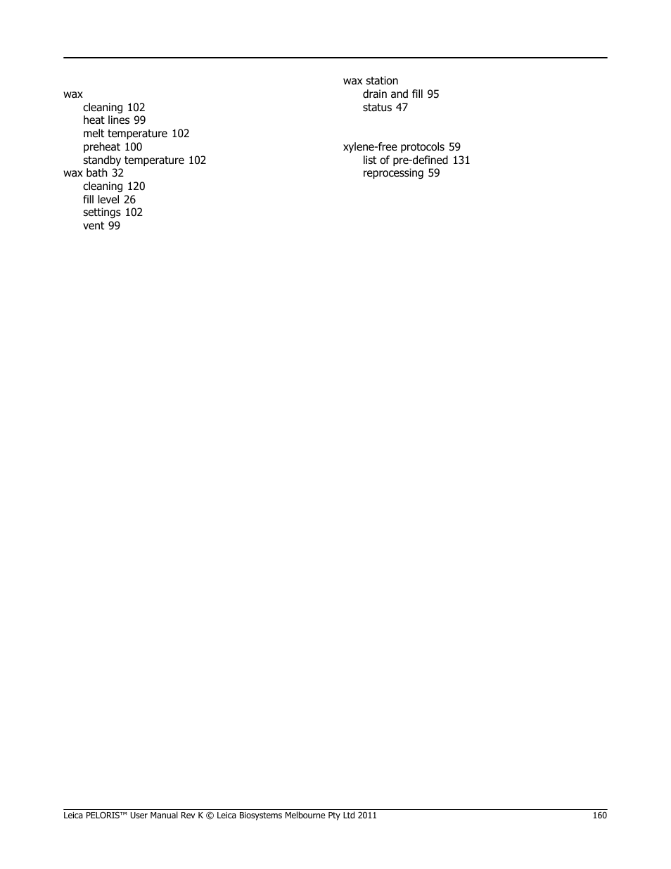 Leica Biosystems PELORIS_PELORIS II User Manual | Page 160 / 160