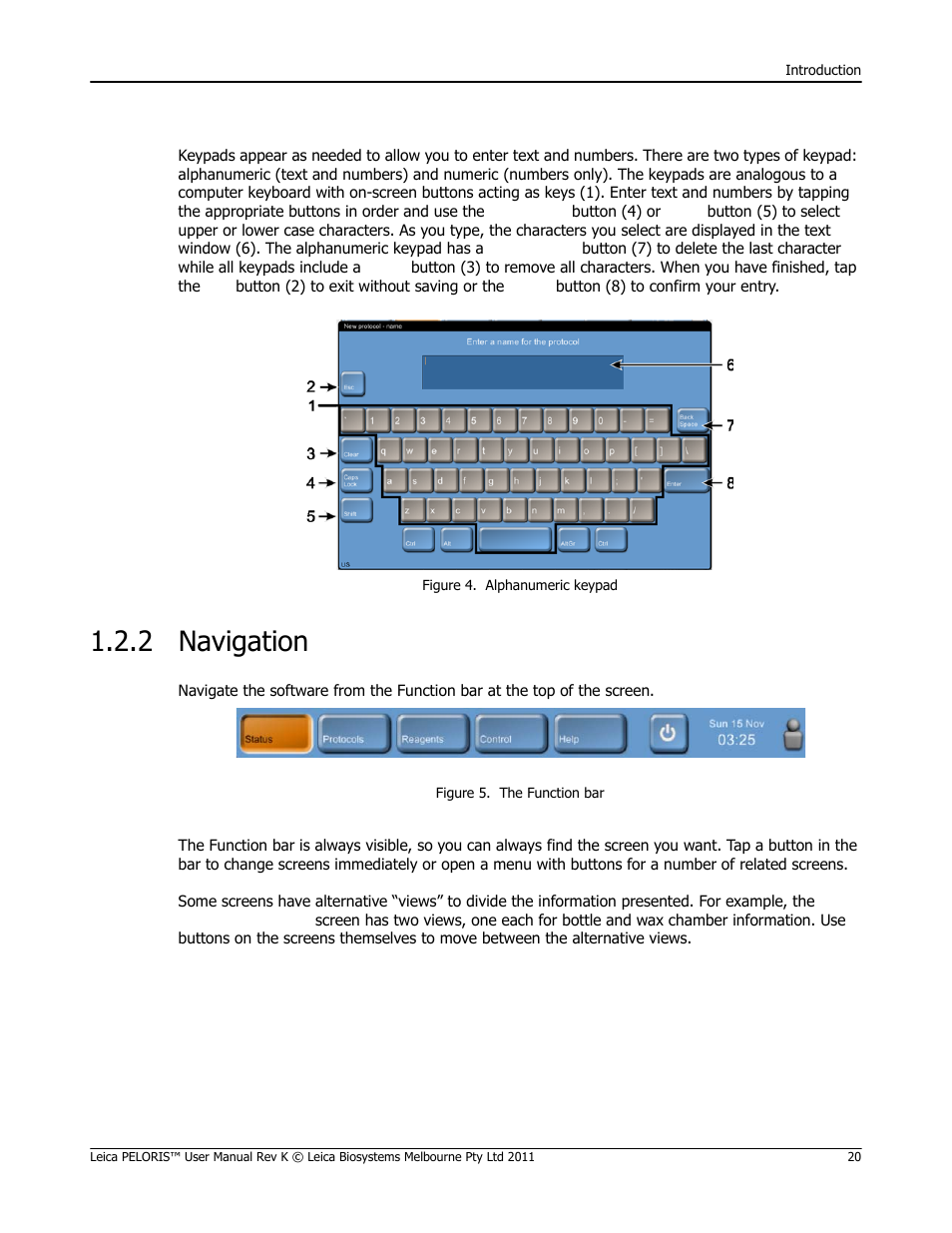 2 navigation, Navigation | Leica Biosystems PELORIS_PELORIS II User Manual | Page 20 / 160