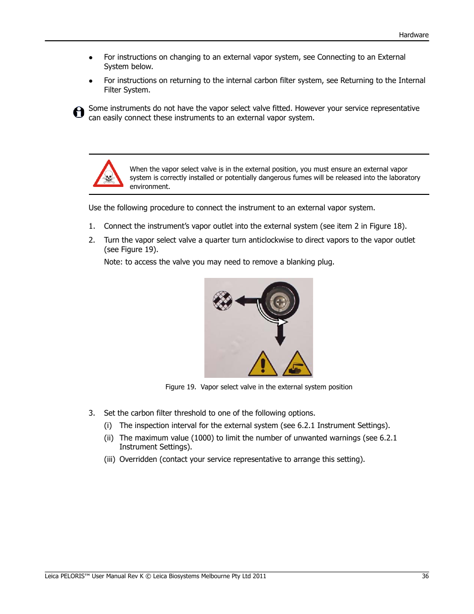 Connecting to an external system | Leica Biosystems PELORIS_PELORIS II User Manual | Page 36 / 160