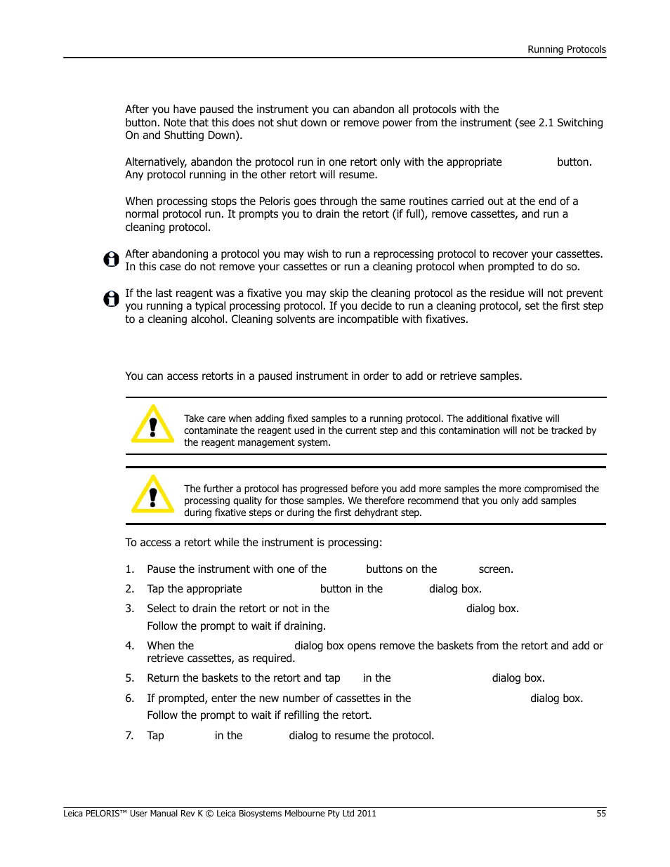 Leica Biosystems PELORIS_PELORIS II User Manual | Page 55 / 160