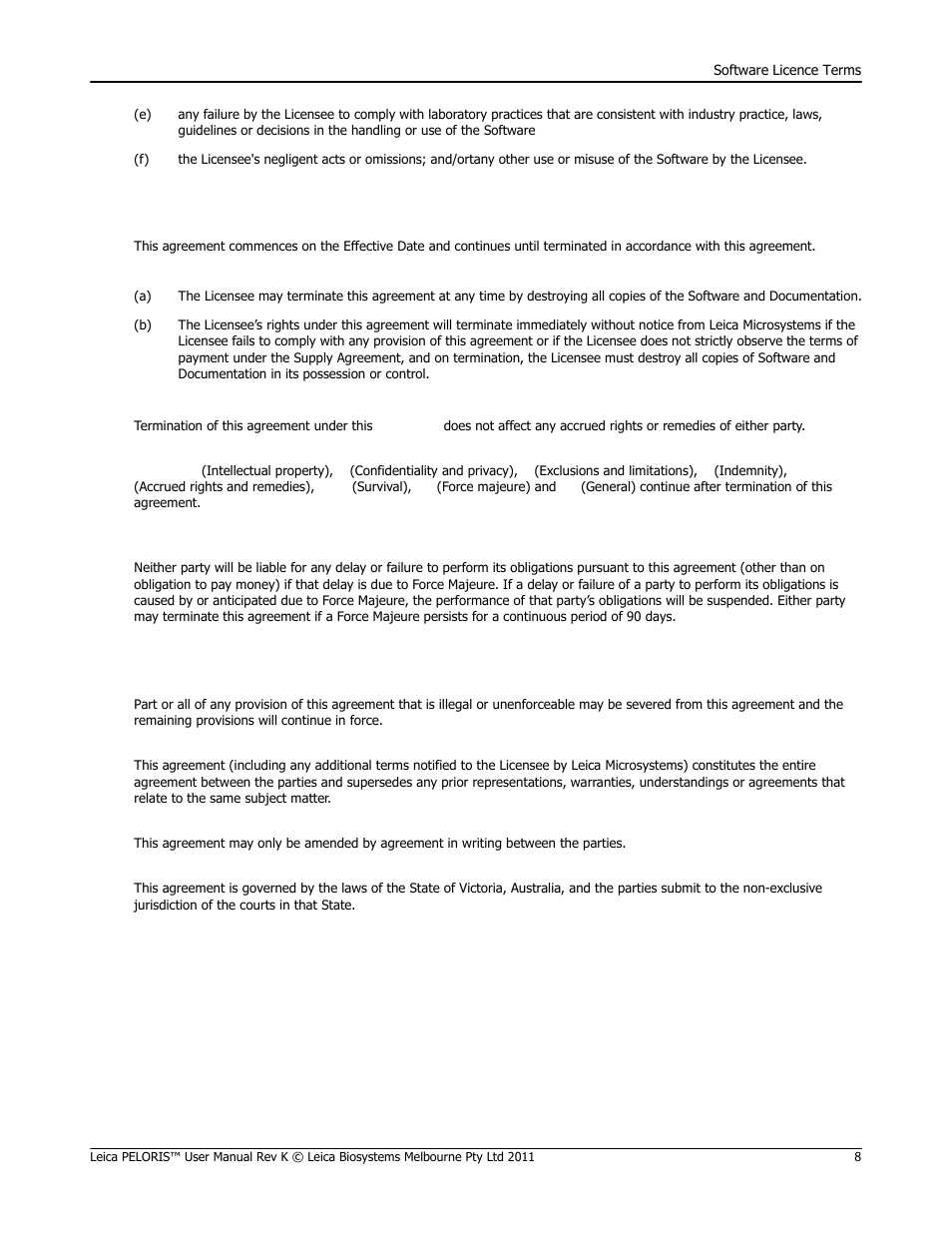 Leica Biosystems PELORIS_PELORIS II User Manual | Page 8 / 160