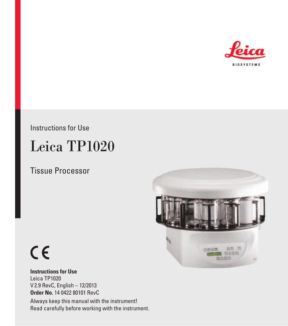 Leica Biosystems TP1020 User Manual | 102 pages