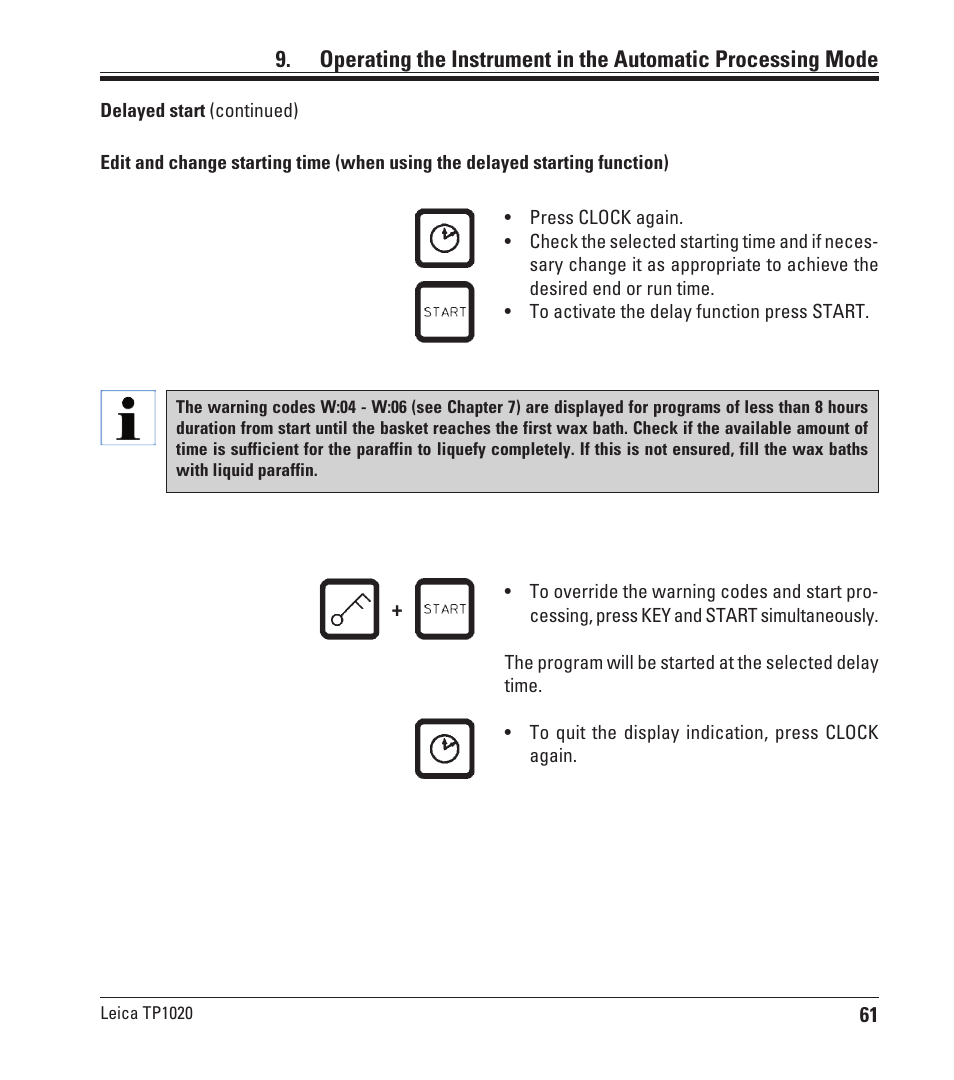 Leica Biosystems TP1020 User Manual | Page 61 / 102