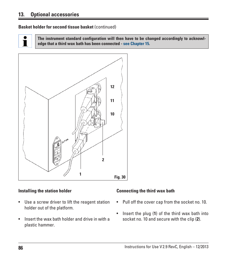 Optional accessories | Leica Biosystems TP1020 User Manual | Page 86 / 102