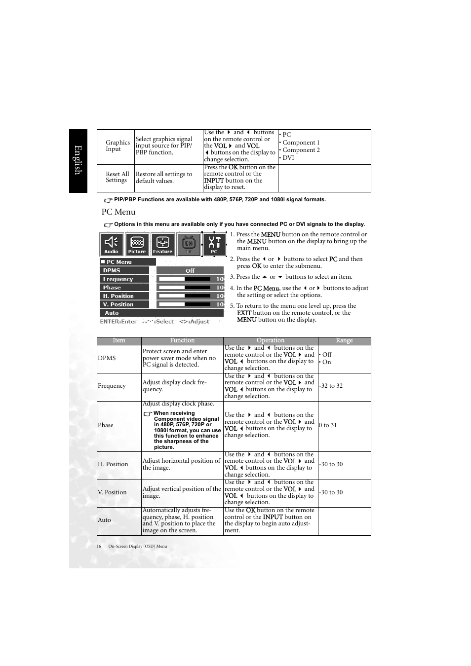 Pc menu, Eng lish | BenQ DV3750 User Manual | Page 22 / 26