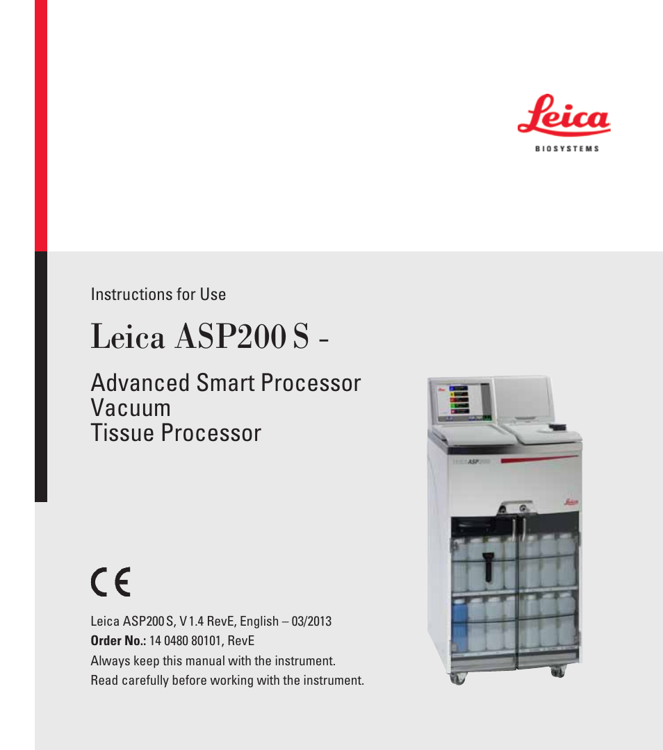 Leica Biosystems ASP200 S User Manual | 88 pages