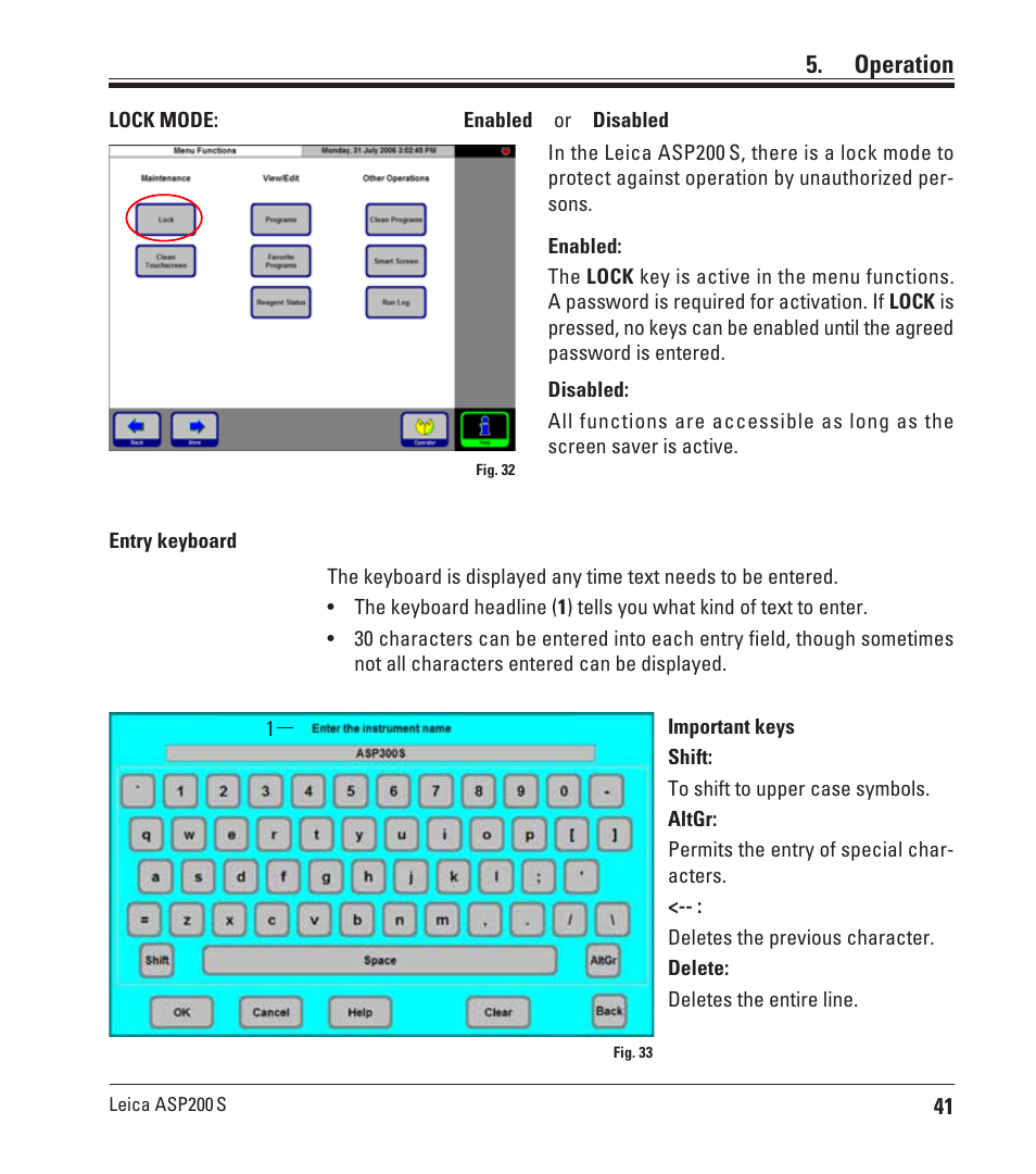 Operation | Leica Biosystems ASP200 S User Manual | Page 41 / 88