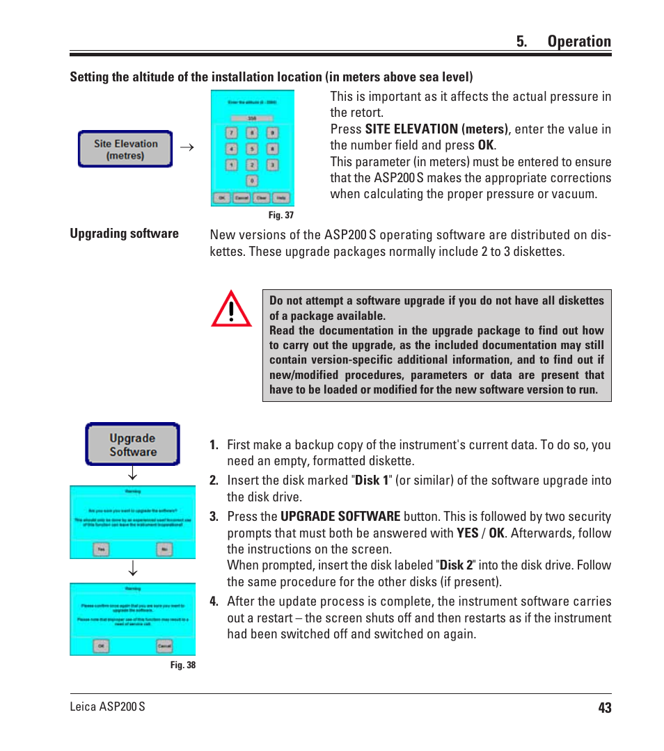 Operation | Leica Biosystems ASP200 S User Manual | Page 43 / 88