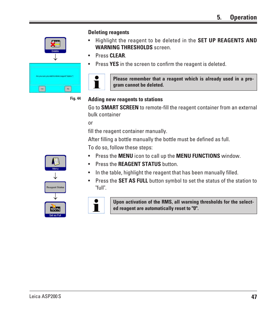 Operation | Leica Biosystems ASP200 S User Manual | Page 47 / 88