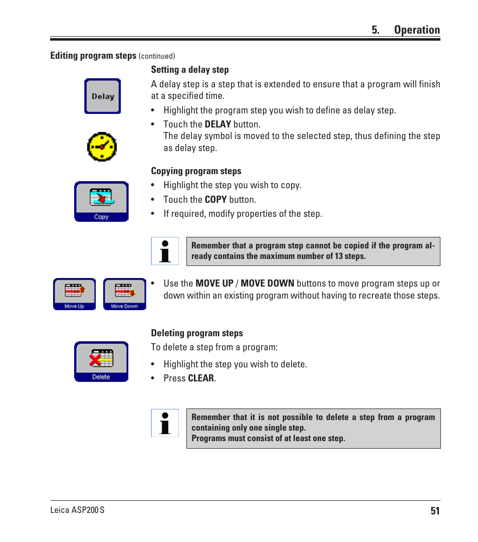 Operation | Leica Biosystems ASP200 S User Manual | Page 51 / 88