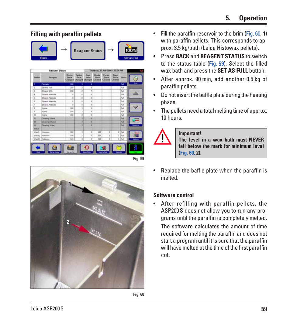 Operation | Leica Biosystems ASP200 S User Manual | Page 59 / 88