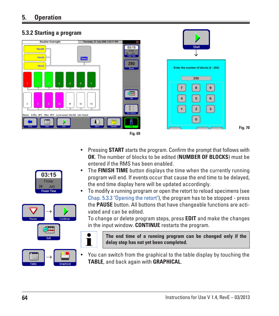 2 starting a program, Operation | Leica Biosystems ASP200 S User Manual | Page 64 / 88