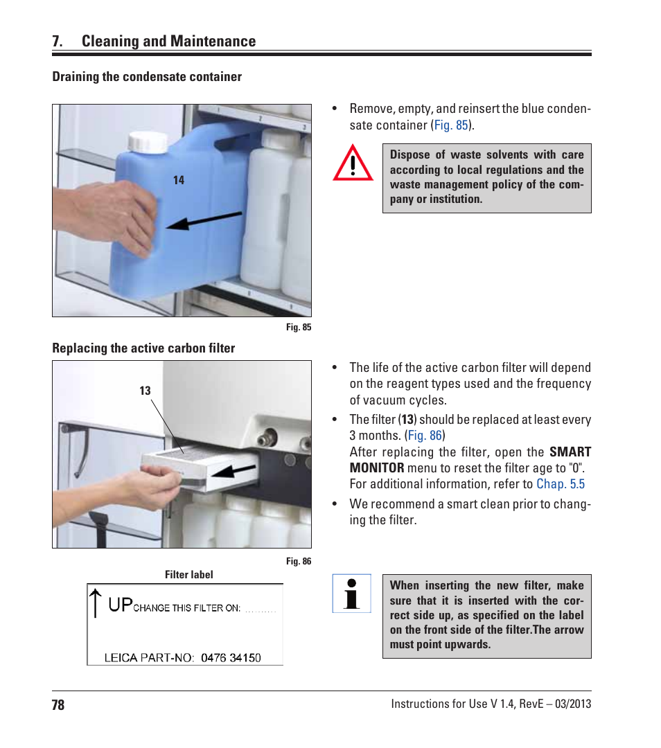 Cleaning and maintenance | Leica Biosystems ASP200 S User Manual | Page 78 / 88