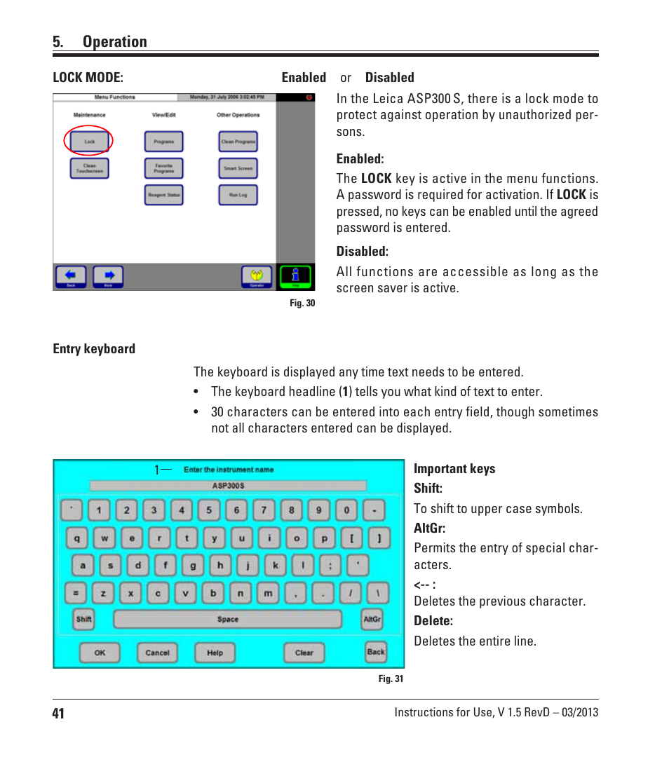 Operation | Leica Biosystems ASP300 S User Manual | Page 40 / 88