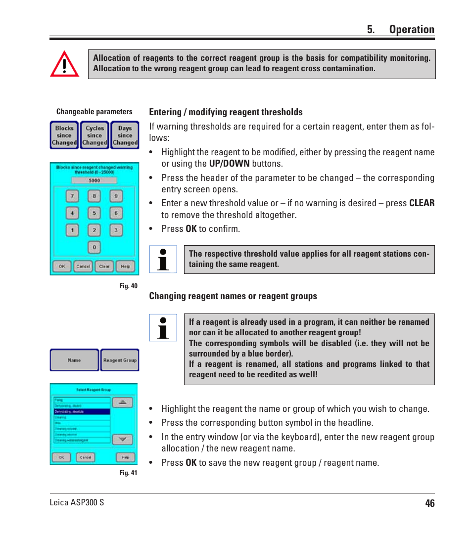 Operation | Leica Biosystems ASP300 S User Manual | Page 45 / 88