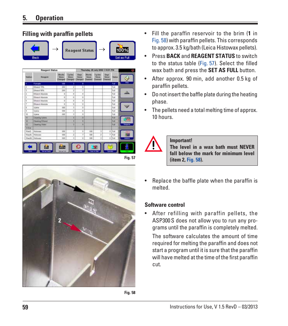 Operation | Leica Biosystems ASP300 S User Manual | Page 58 / 88