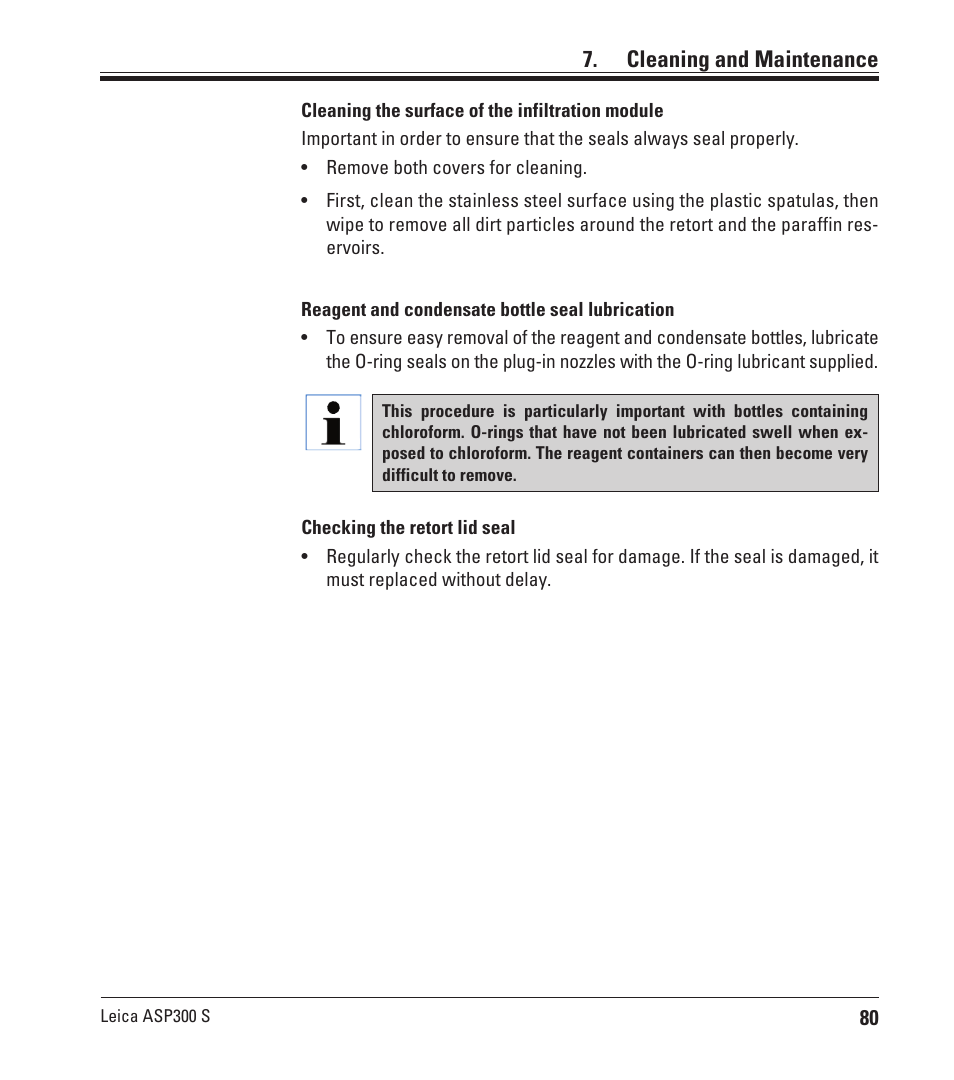 Cleaning and maintenance | Leica Biosystems ASP300 S User Manual | Page 79 / 88