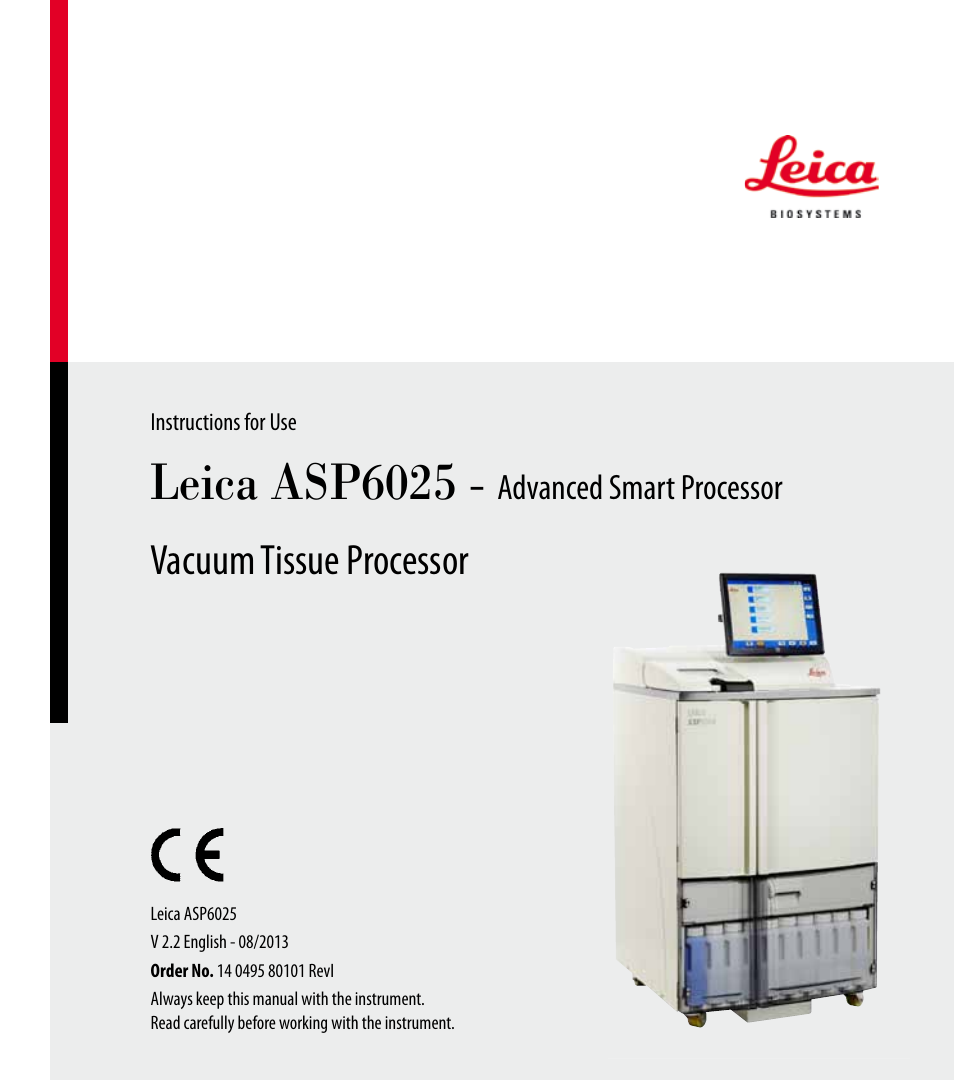 Leica Biosystems ASP6025 User Manual | 178 pages