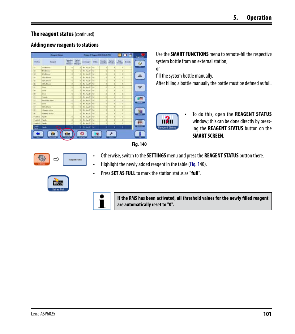 Operation | Leica Biosystems ASP6025 User Manual | Page 103 / 178