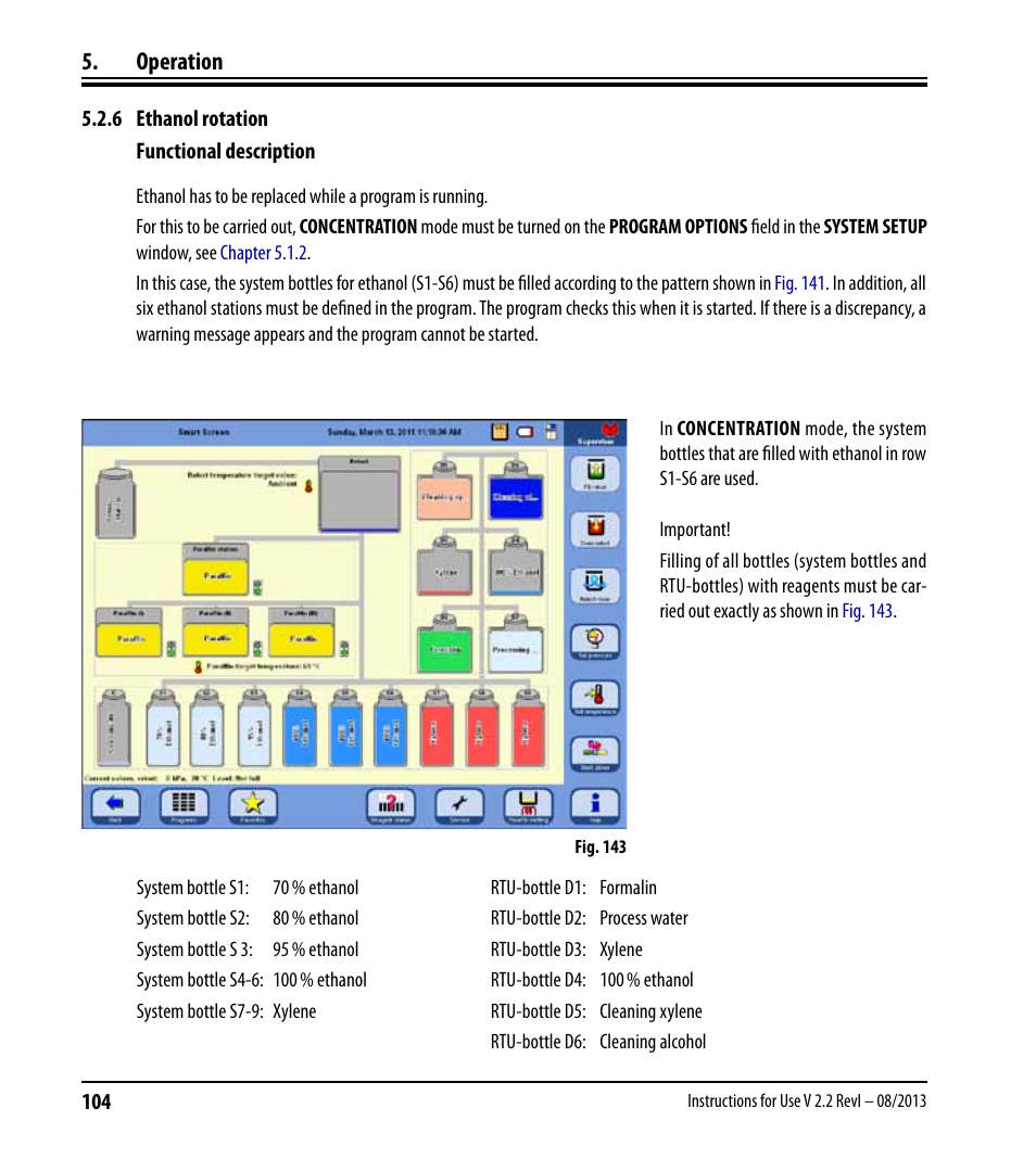 6 ethanol rotation, Operation | Leica Biosystems ASP6025 User Manual | Page 106 / 178