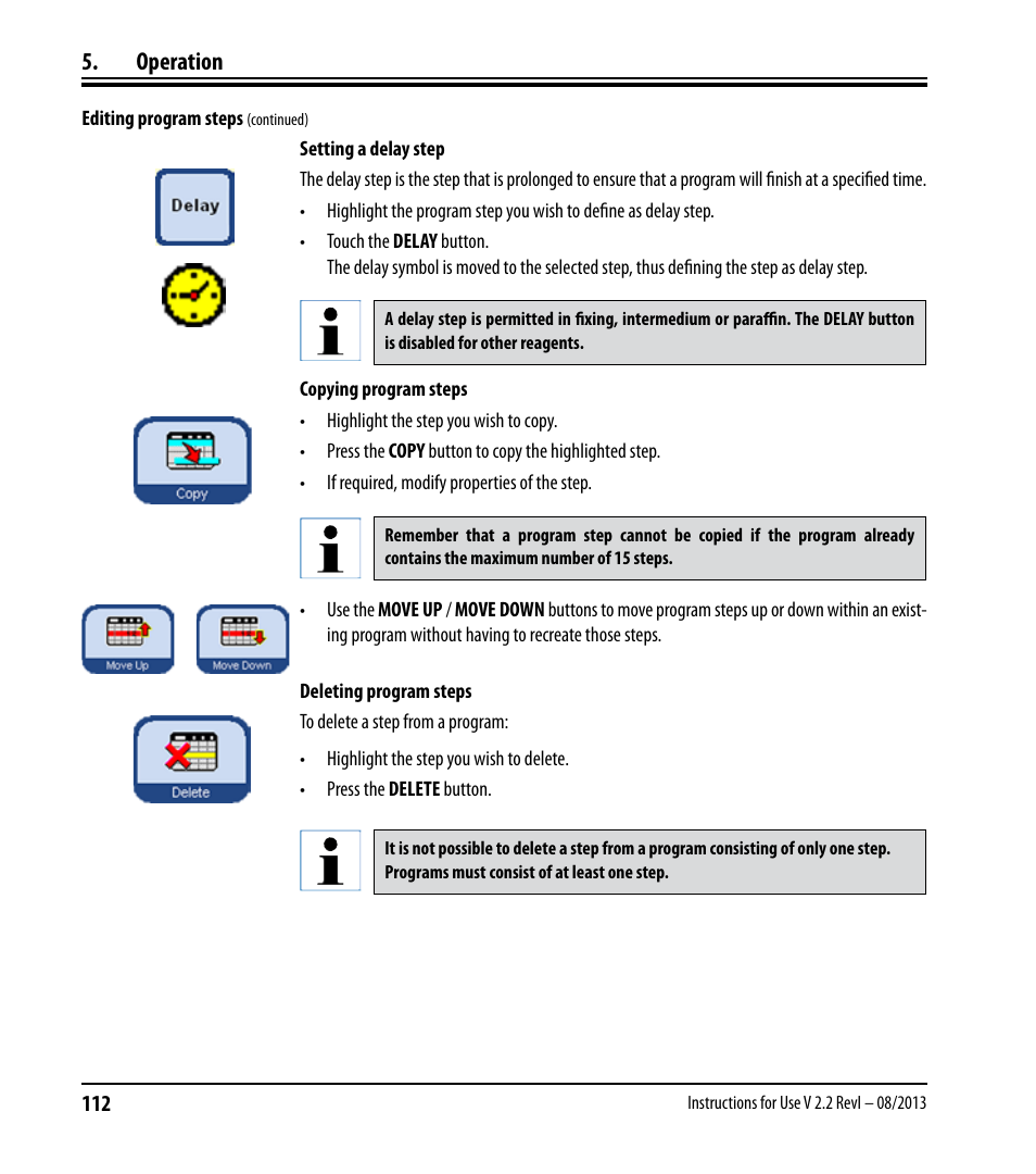 Operation | Leica Biosystems ASP6025 User Manual | Page 114 / 178