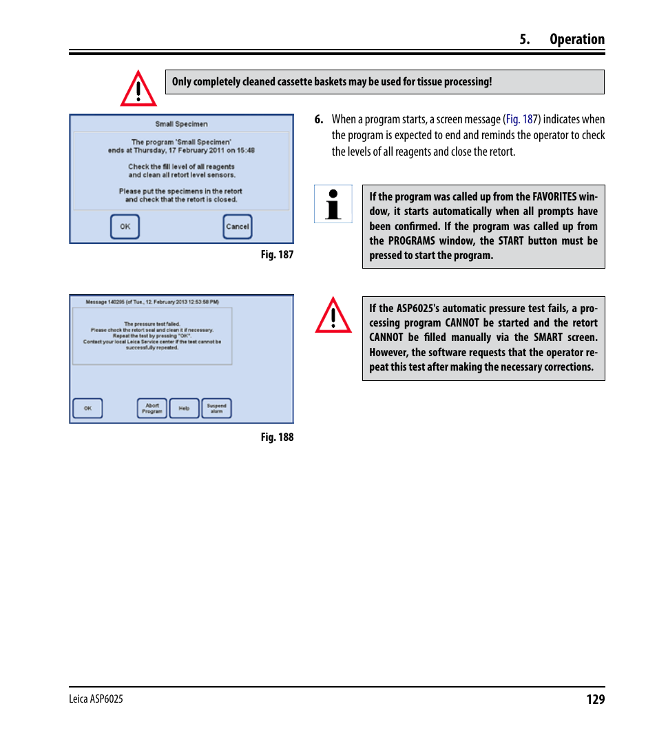 Operation | Leica Biosystems ASP6025 User Manual | Page 131 / 178