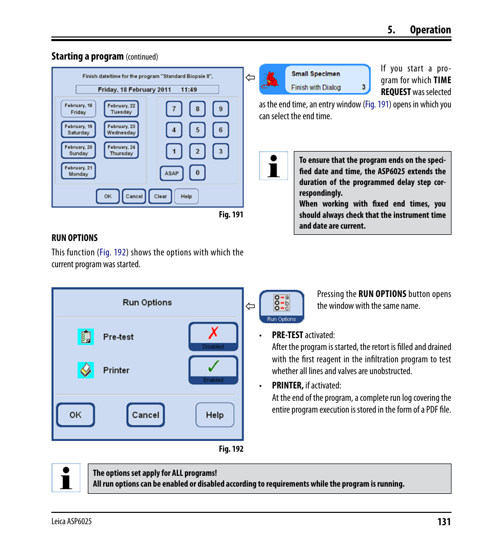 Operation | Leica Biosystems ASP6025 User Manual | Page 133 / 178